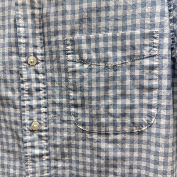 Lands' End traditonal fit short sleeve button down shirt men's small 14 14.5 - Picture 3 of 4